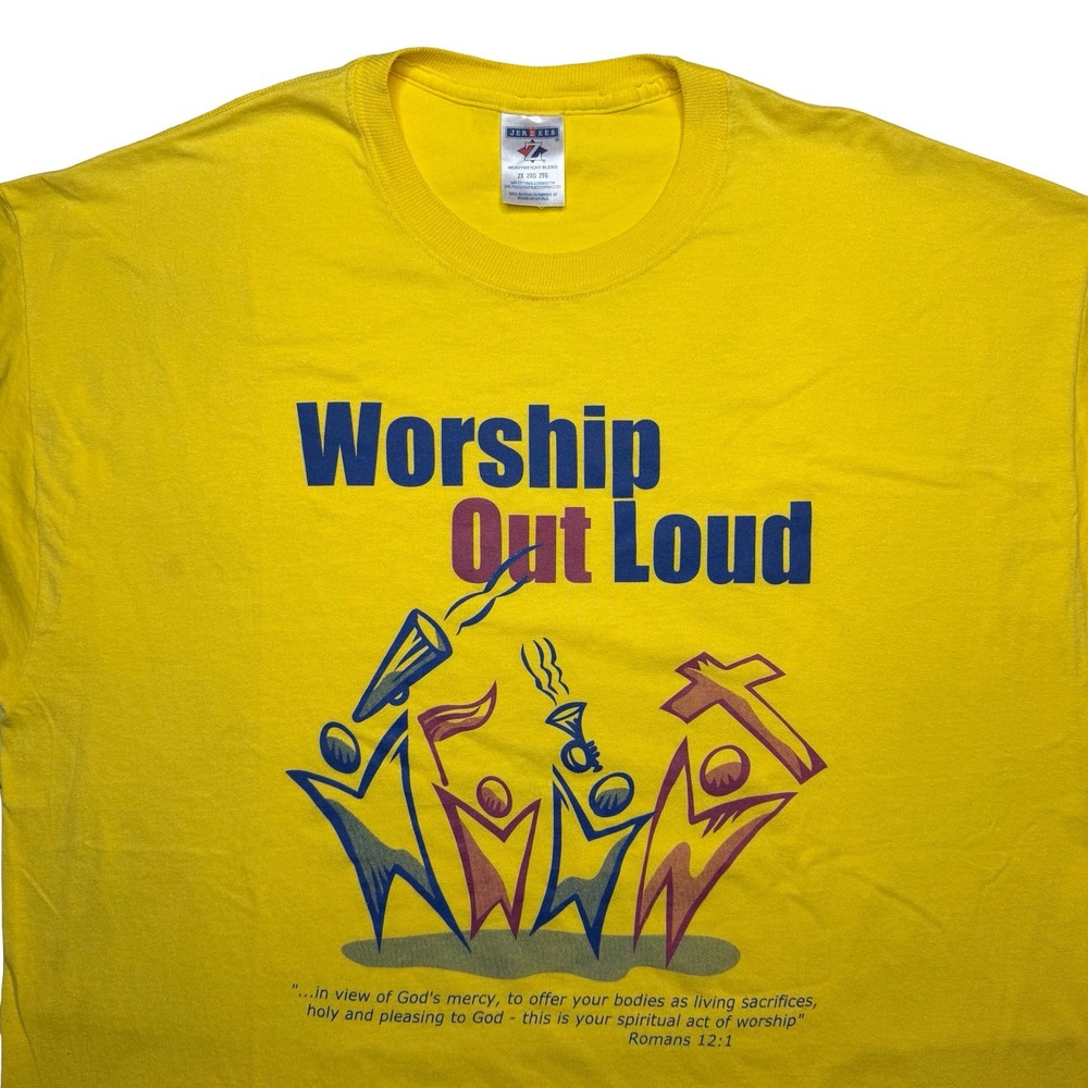 Vintage Worship out loud - religious‎ religious Jesus god shirt